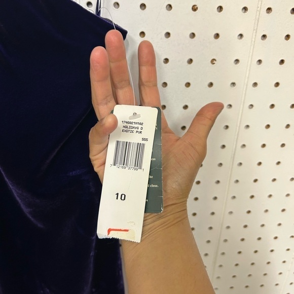 Ralph Lauren Purple Velvet Midi Dress - Picture 4 of 5